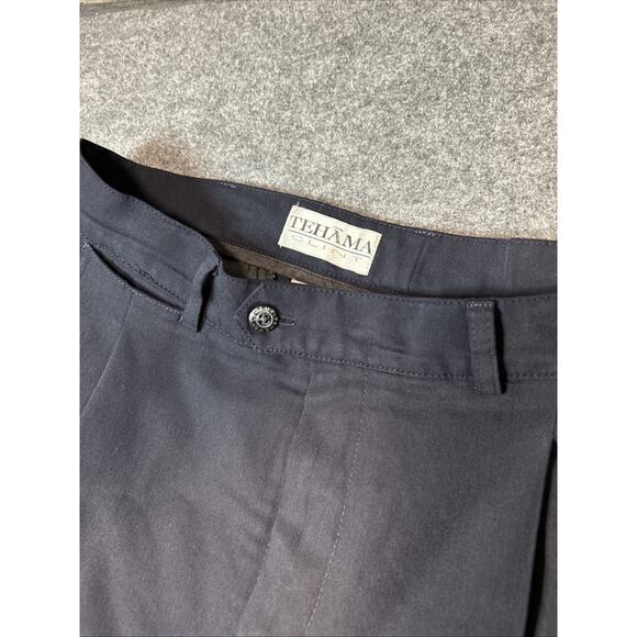 2 Pr. Tehama Shorts Navy /black Clint Golf Rayon Blend 8” Inseam Men's 36 Pleats - Picture 3 of 14